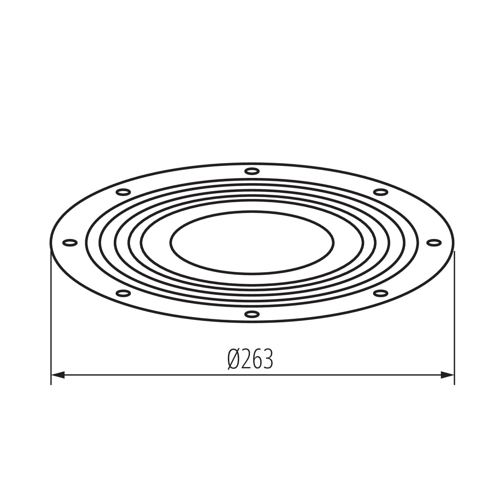 Linse 120° für LED Hallentiefstrahler 200W Abmessungen