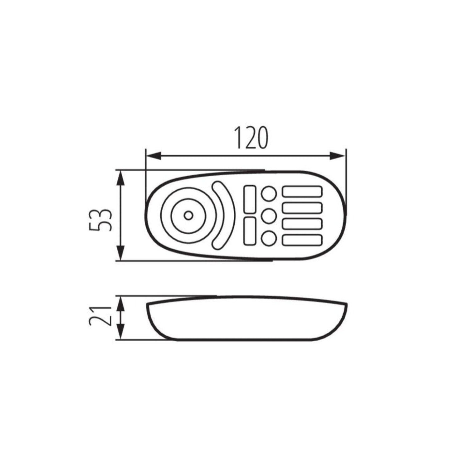 Remote Controller für LED-Streifen RGB / CCT / RGBW, Weiss, IP20 / 2x AAA