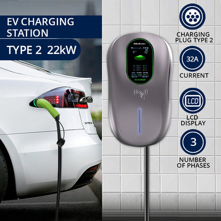 EV-Ladestation Typ 2 – 22 kW – 3-phasig – RFID – 5 m – Bild 2