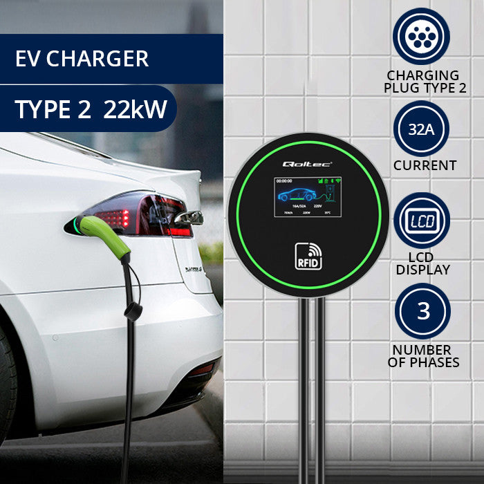 EV-Ladestation Typ 2 – 22 kW – 3-phasig – WiFi – RFID – 5 m – Bild 2
