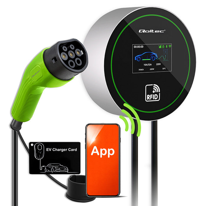 EV-Ladestation Typ 2 – 22 kW – 3-phasig – WiFi – RFID – 5 m – Bild 1