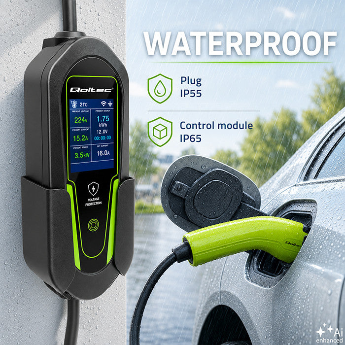 Qoltec mobile EV-Ladestation Typ 2 3,5 kW Schuko 16A WiFi 5 m - Bild 3
