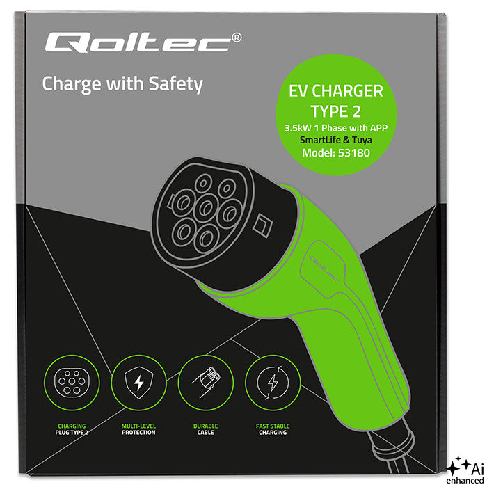 Qoltec mobile EV-Ladestation Typ 2 3,5 kW Schuko 16A WiFi 5 m - Bild 13