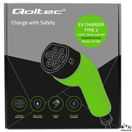 Qoltec mobile EV-Ladestation Typ 2 3,5 kW Schuko 16A WiFi 5 m - Bild 13