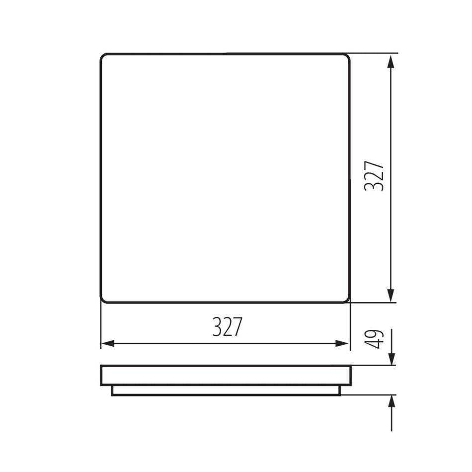 LED Deckenleuchte mit Bewegungserkennung, eckig, weiß, neutralweiß, 24W / IP54 / 230V