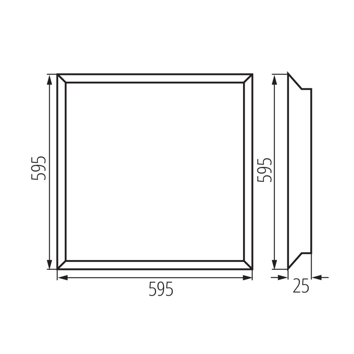 Kanlux BLINGO TN38W 6060 NW Maße und Schema