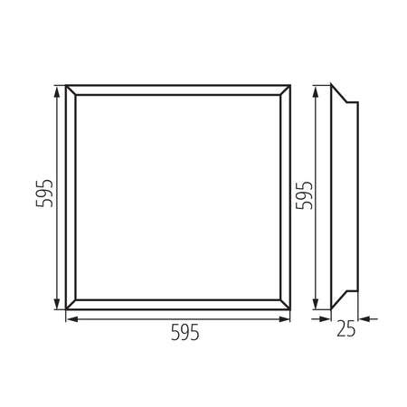 Kanlux BLINGO TN38W 6060 NW Maße und Schema