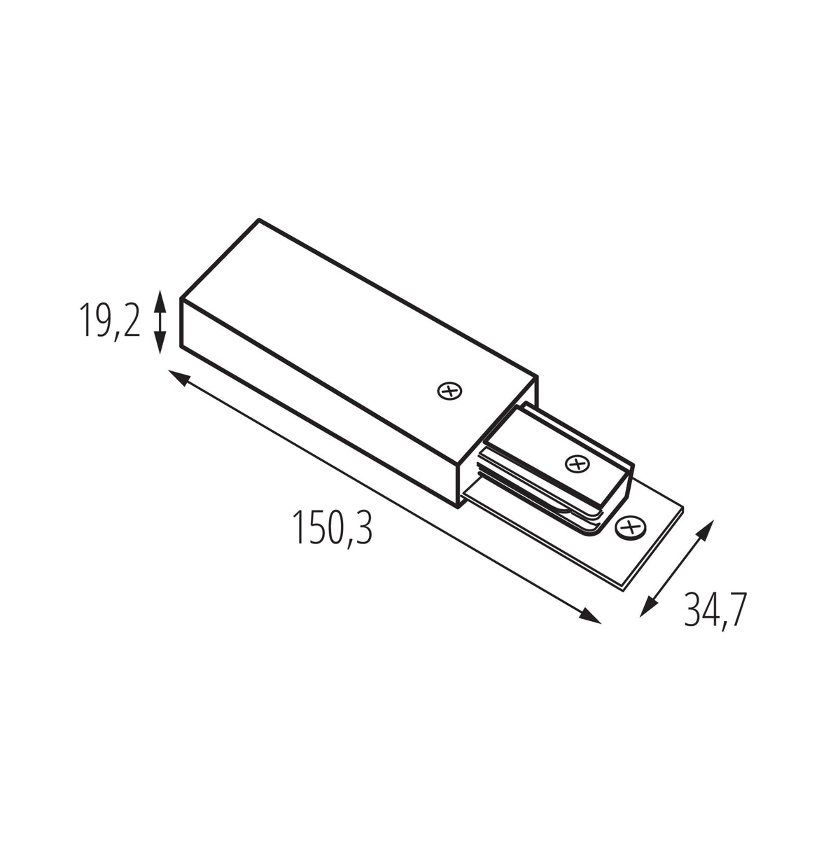 Kanlux TEAR 1F Einspeiser dimensions