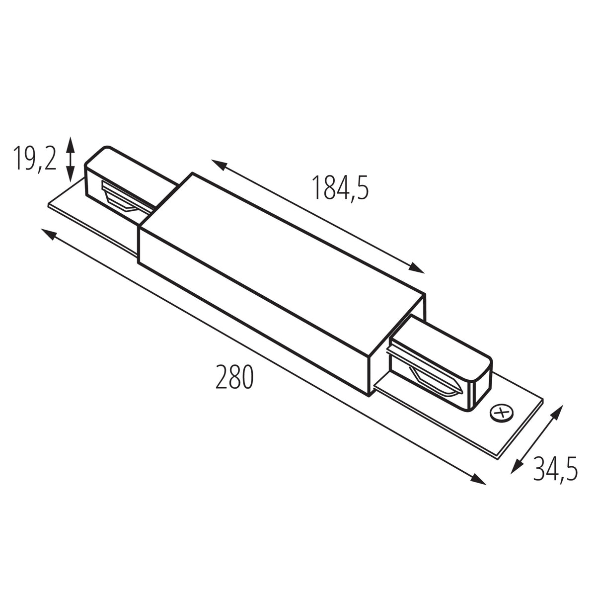 Kanlux TEAR 1F Mitteleinspeiser dimensions