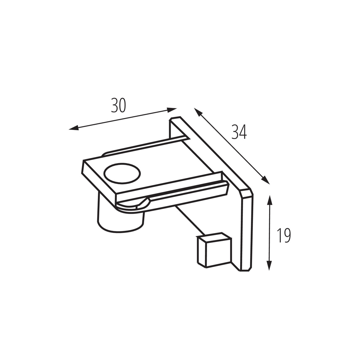 Kanlux TEAR 1F Endkappe dimensions