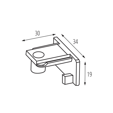 Kanlux TEAR 1F Endkappe dimensions