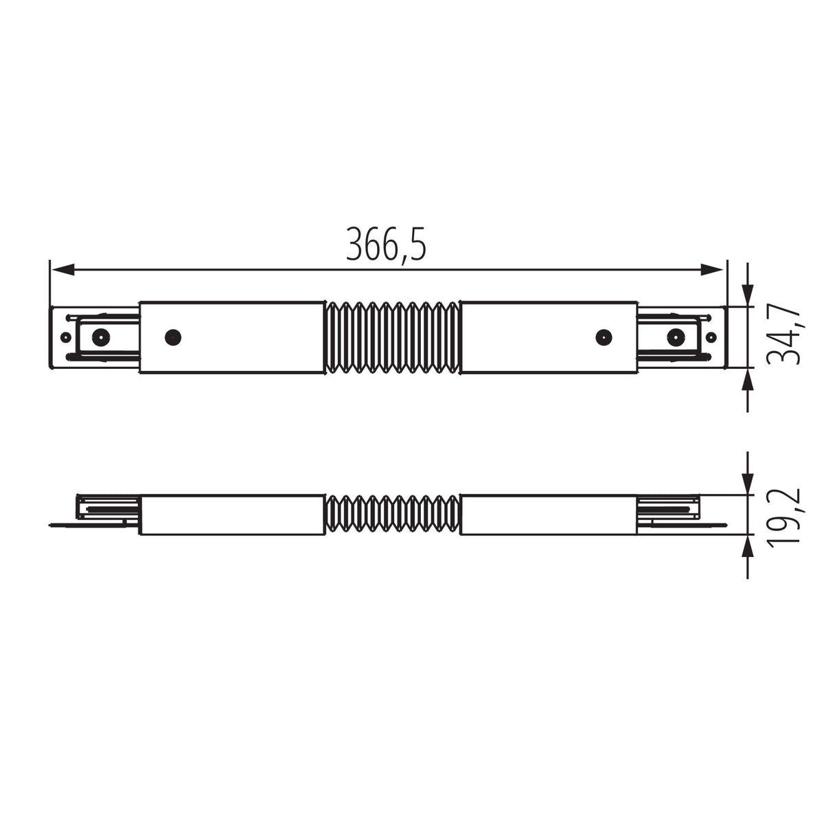 Kanlux TEAR 1F Flex-Verbinder dimensions