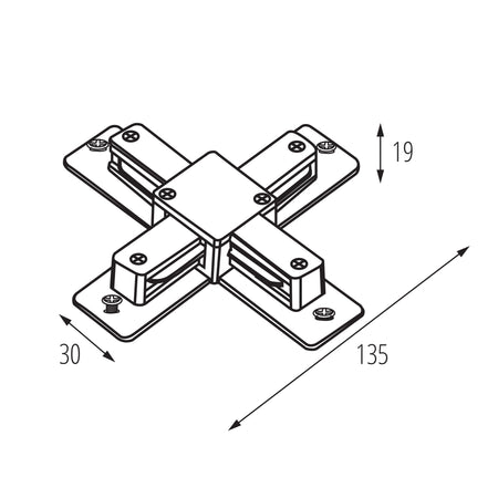 Kanlux TEAR 1F X-Verbinder dimensions