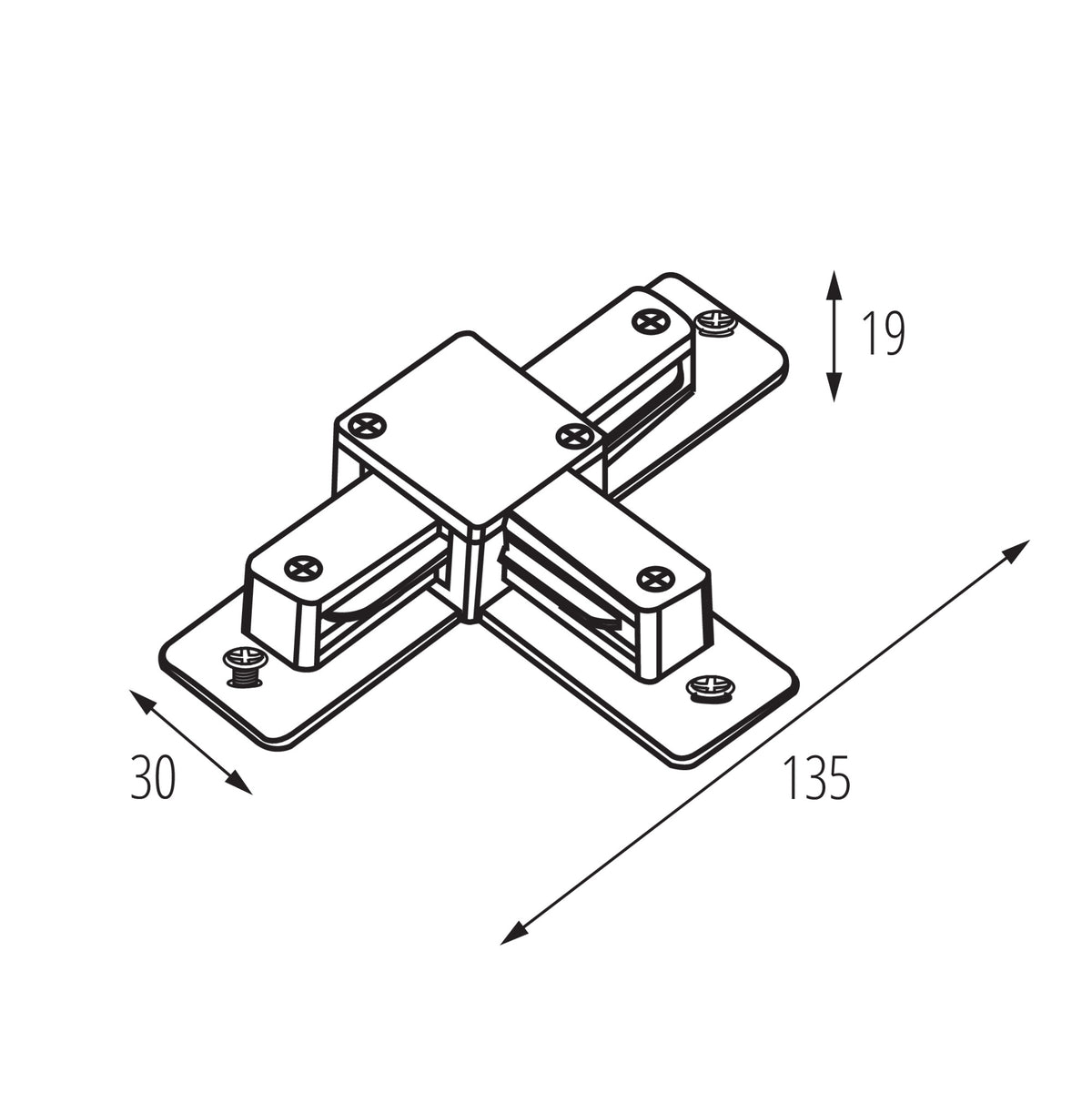 Kanlux TEAR 1F T-Verbinder dimensions