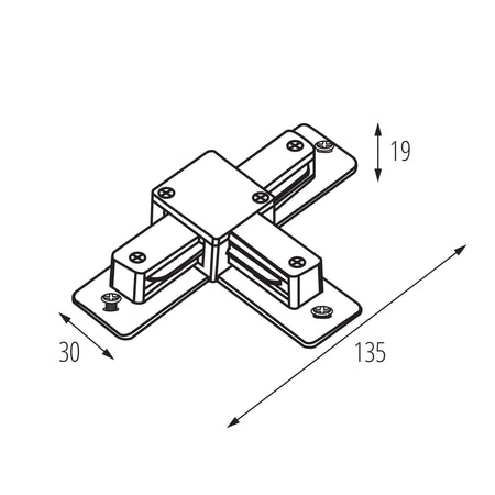 Kanlux TEAR 1F T-Verbinder dimensions