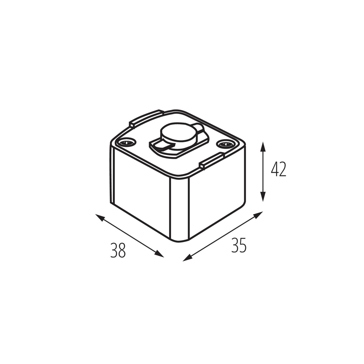 Kanlux TEAR 1F Pendeladapter dimensions