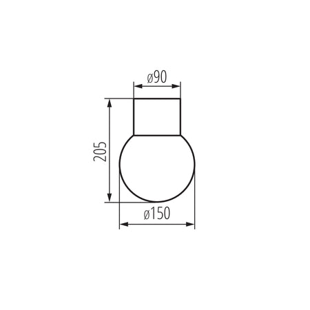 Kanlux STONO 15M Außendeckenleuchte dimensions