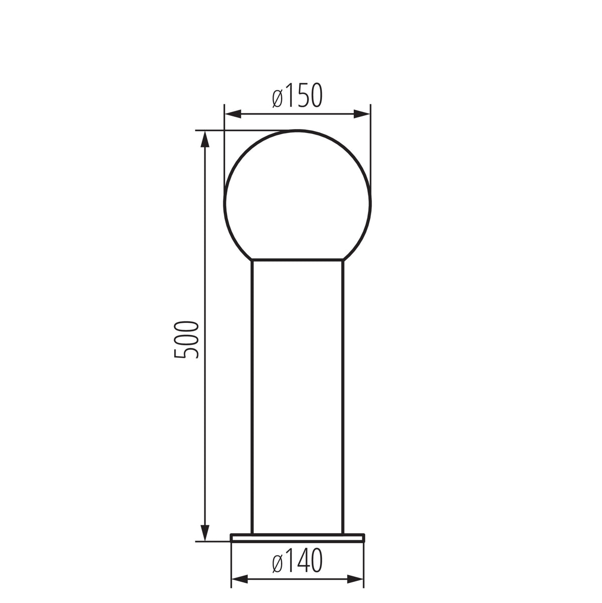 Kanlux STONO 15M Wegeleuchte dimensions