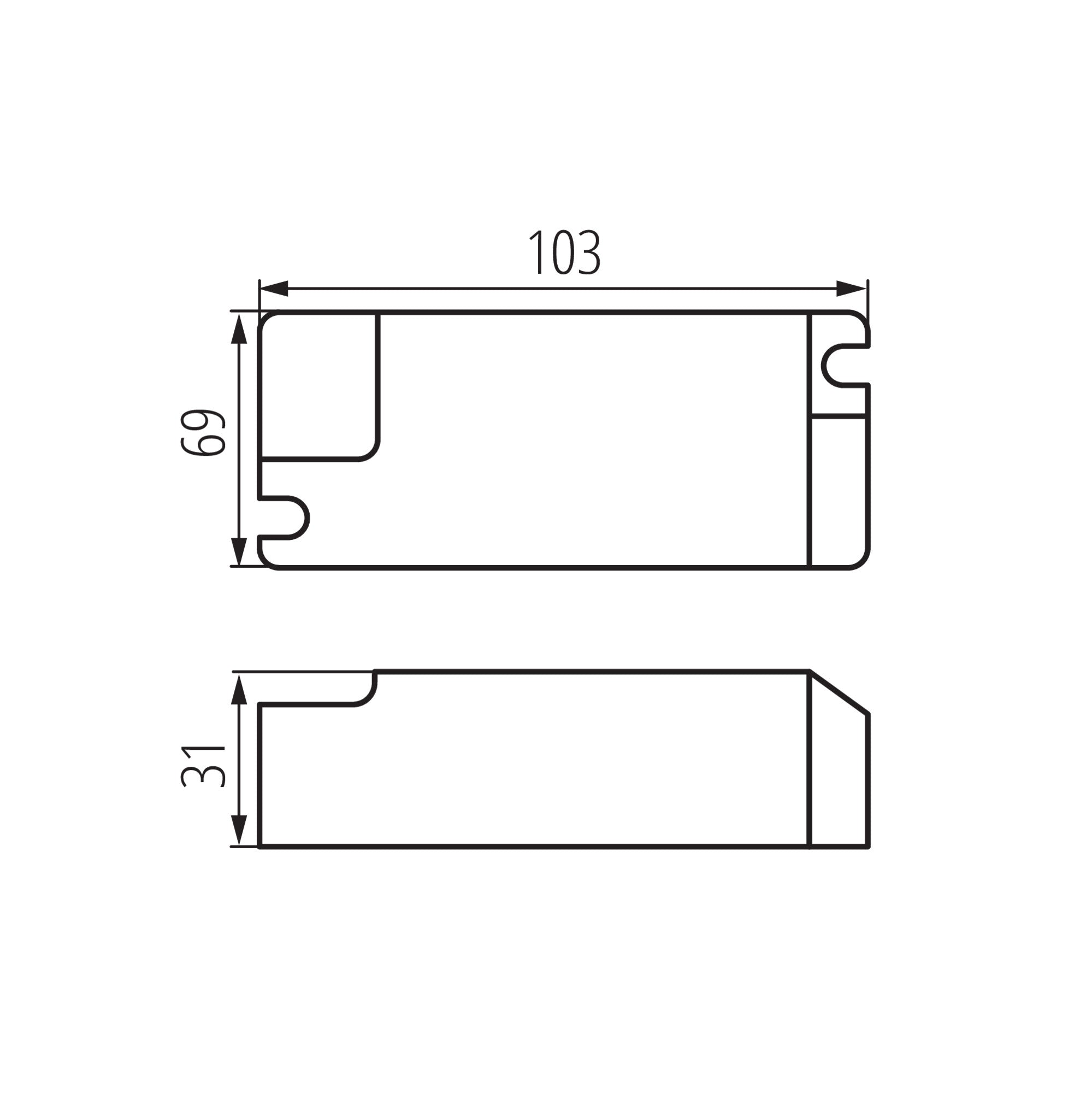 Kanlux BLINGO DRV42W DALI Abmessungen