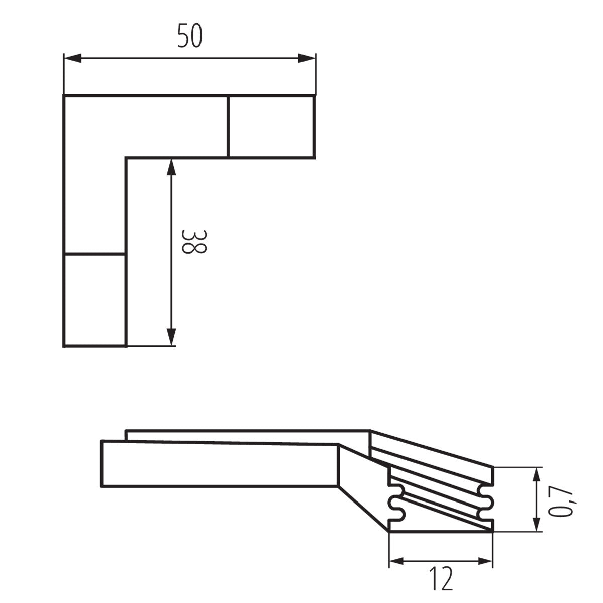 Kanlux CONNECT-L B 26604 technische Zeichnung
