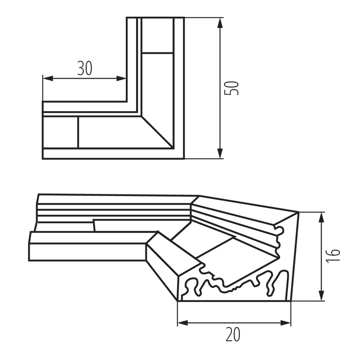 Kanlux CONNECT-L C 26562 technische Zeichnung