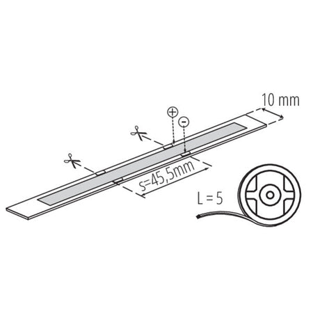 Kanlux LCOB 14W/M 24V technische Zeichnung Maße