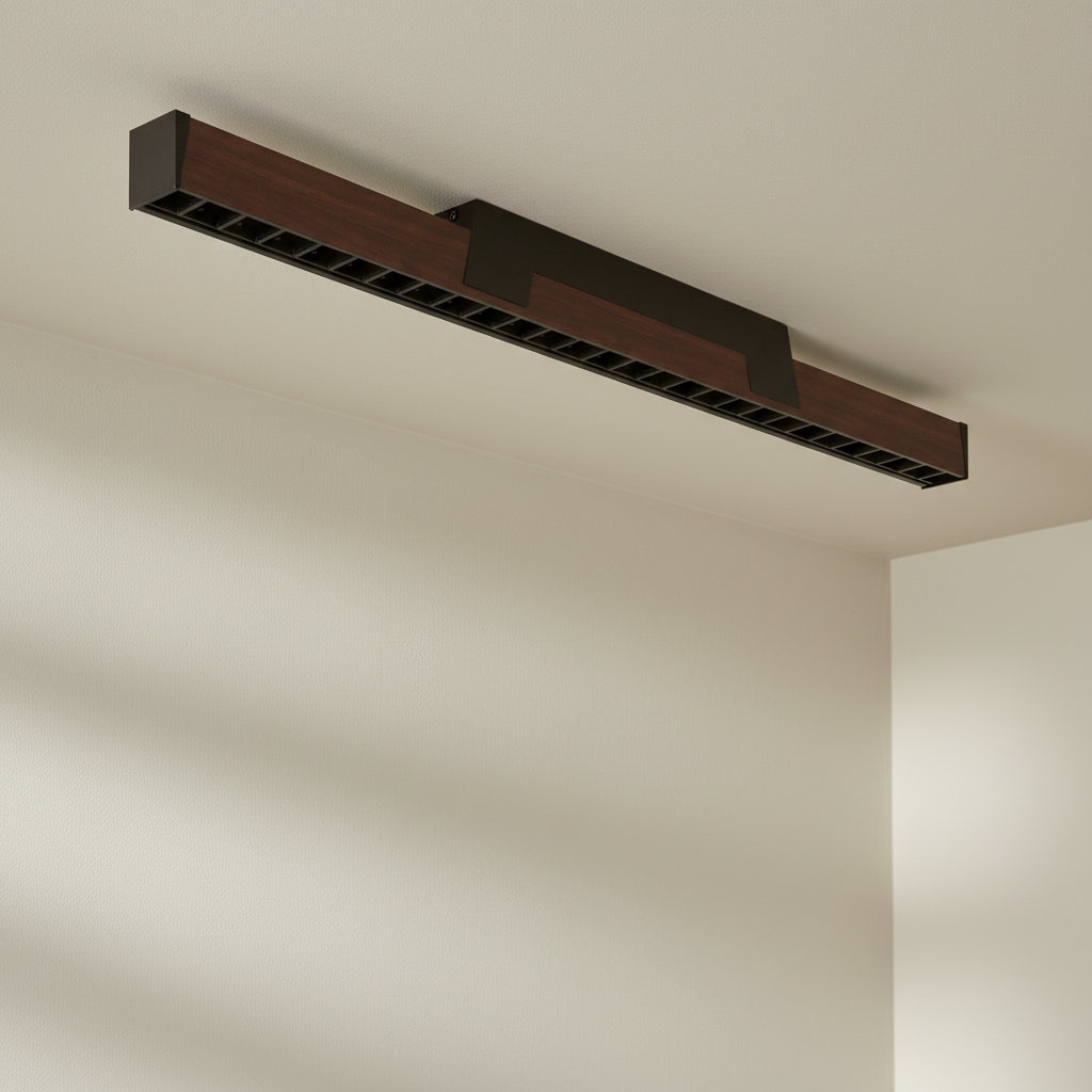 Kanlux VERTILES 5D LED Langfeldleuchte Braunes Holz