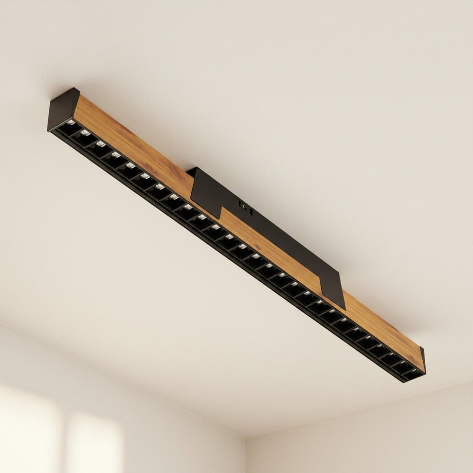 Kanlux VERTILES 5D LED Langfeldleuchte Goldenes Holz