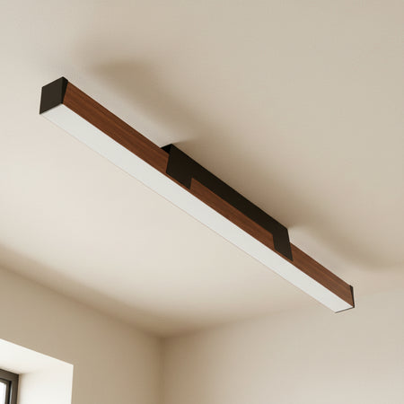 Kanlux VERTILES MPR LED Langfeldleuchte Braunes Holz