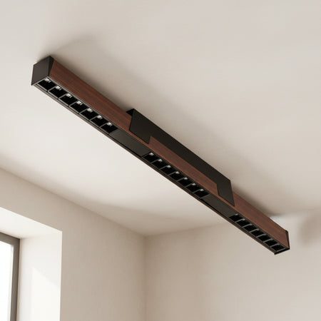 Kanlux VERTILES S5D LED Langfeldleuchte Braunes Holz