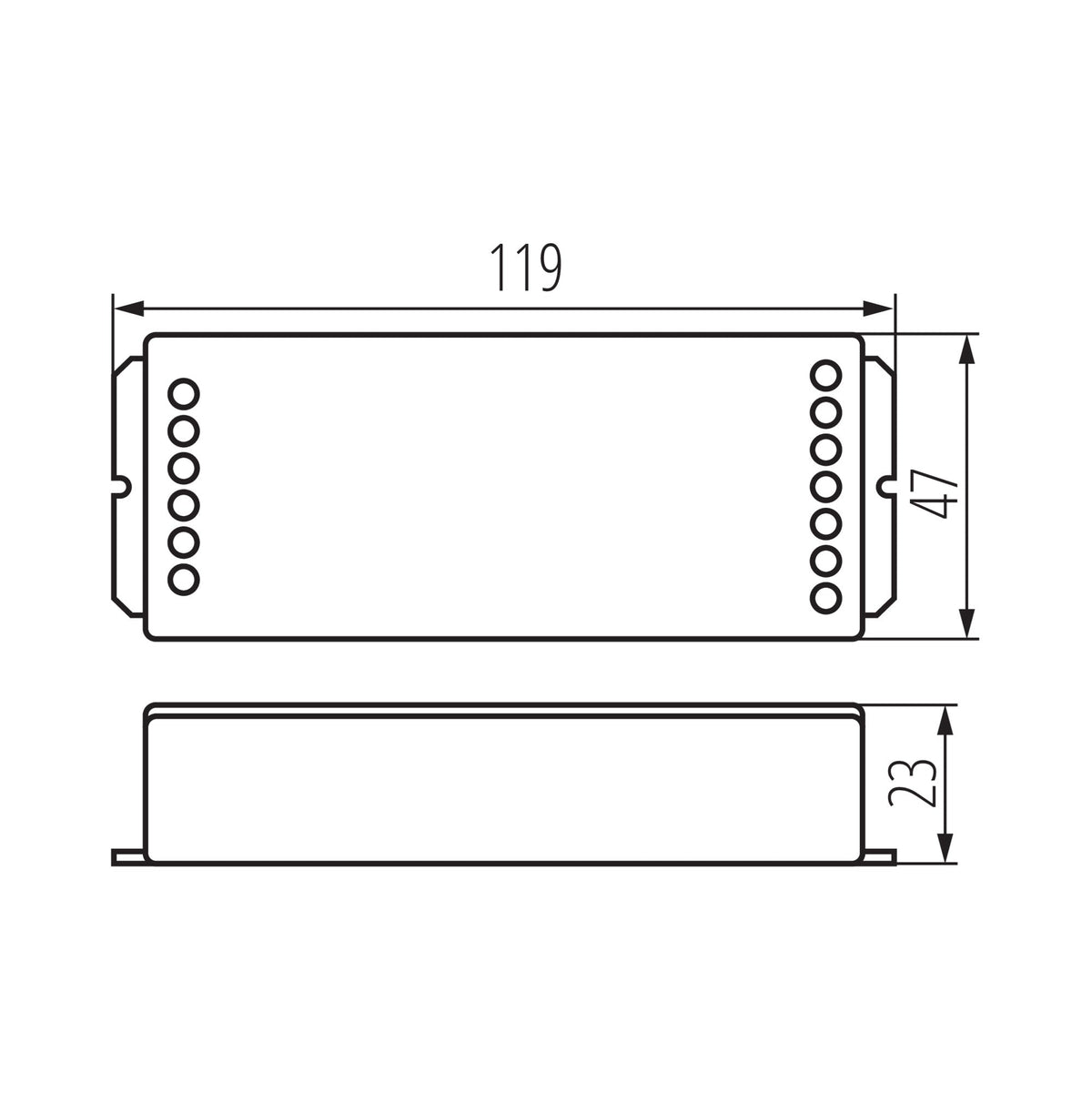 Kanlux 22151 Maßzeichnung mit Abmessungen