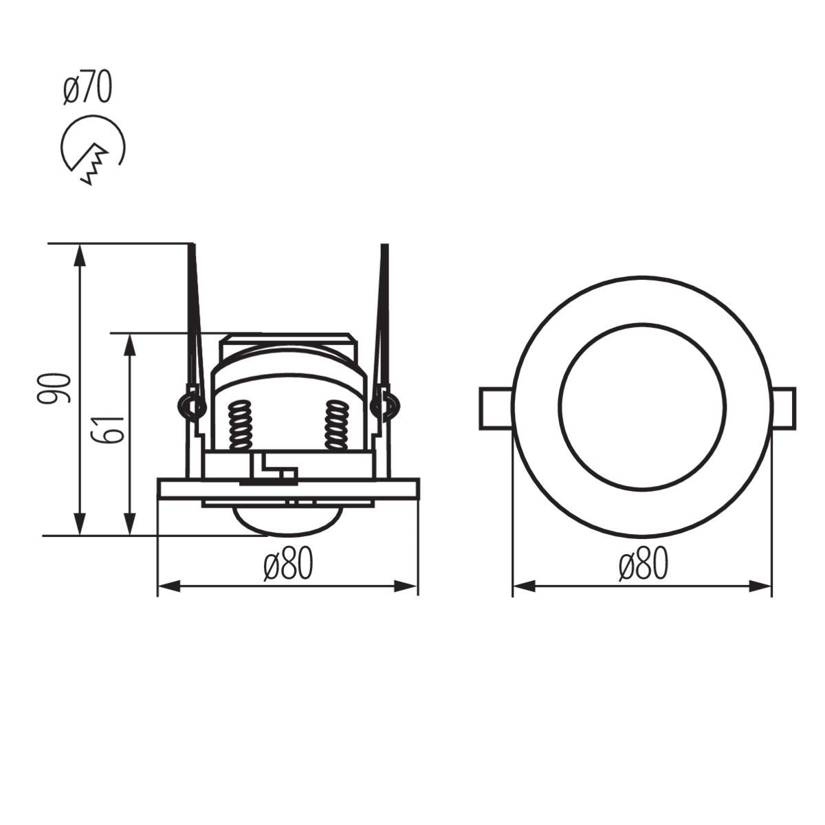 Détecteur de mouvement LED avec capteur PIR 360° max 5m, blanc / IP20 / 230V 