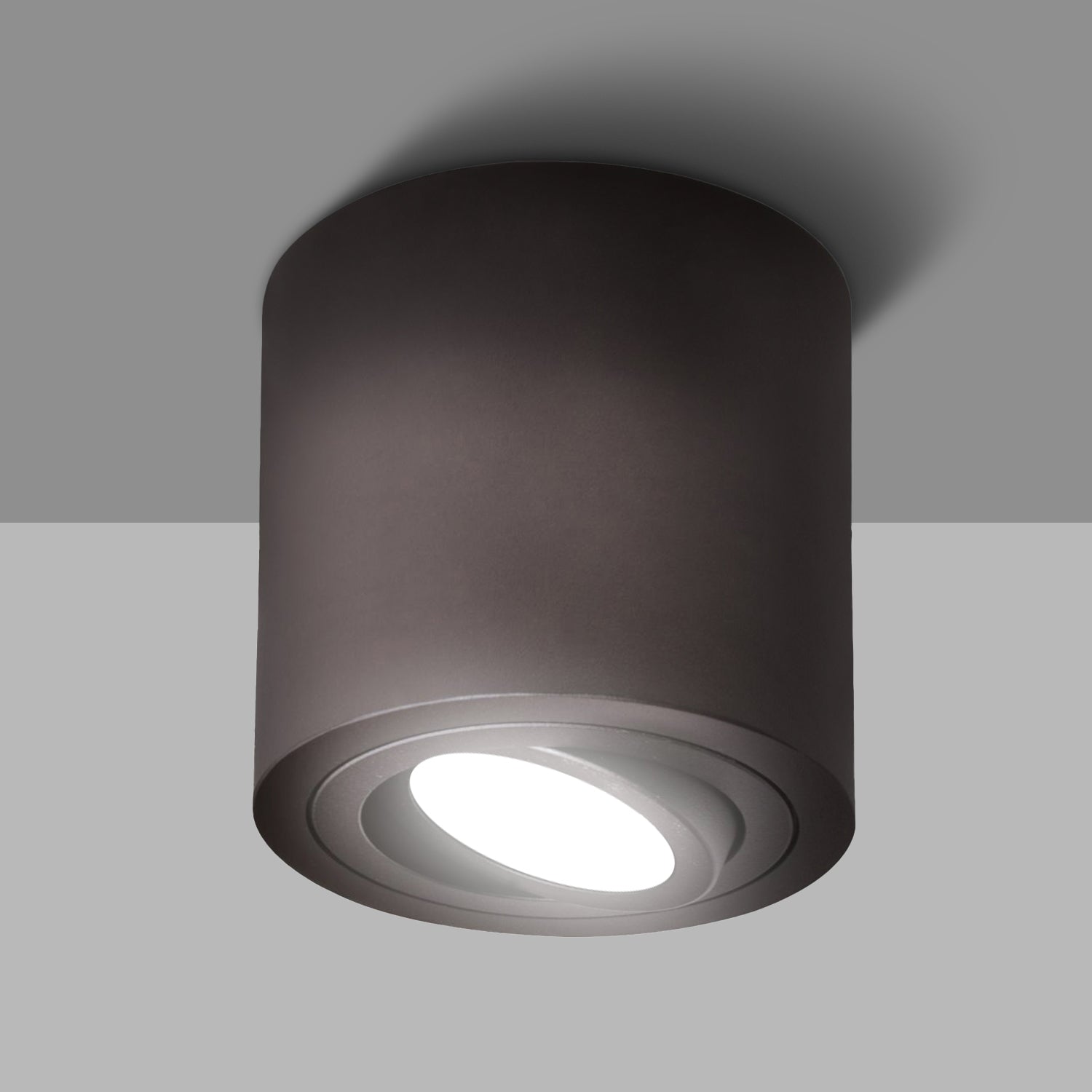 LED Aufbaustrahler aus Aluminium | MILANO | Rund - Schwarz-Matt|  inkl. LED 6W | Warmweiß o. Neutralweiß | IP20 | GU10 | 230V