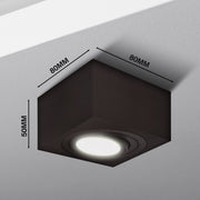 LED Aufbaustrahler Flach Milano Small | Eckig | Schwarz | inkl. LED 5W 7W Warmweiss Neutralweiss | 230V
