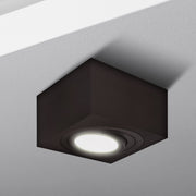 LED Aufbaustrahler Flach Milano Small | Eckig | Schwarz | inkl. LED 5W 7W Warmweiss Neutralweiss | 230V