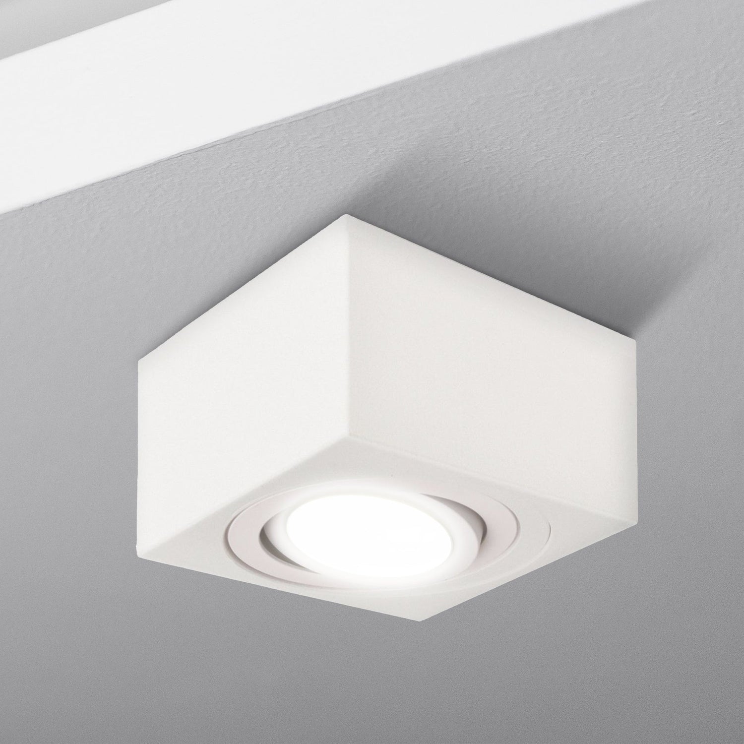 LED Aufbaustrahler Flach Milano Small | Eckig | Weiß | inkl. LED 5W 7W Warmweiss Neutralweiss | 230V