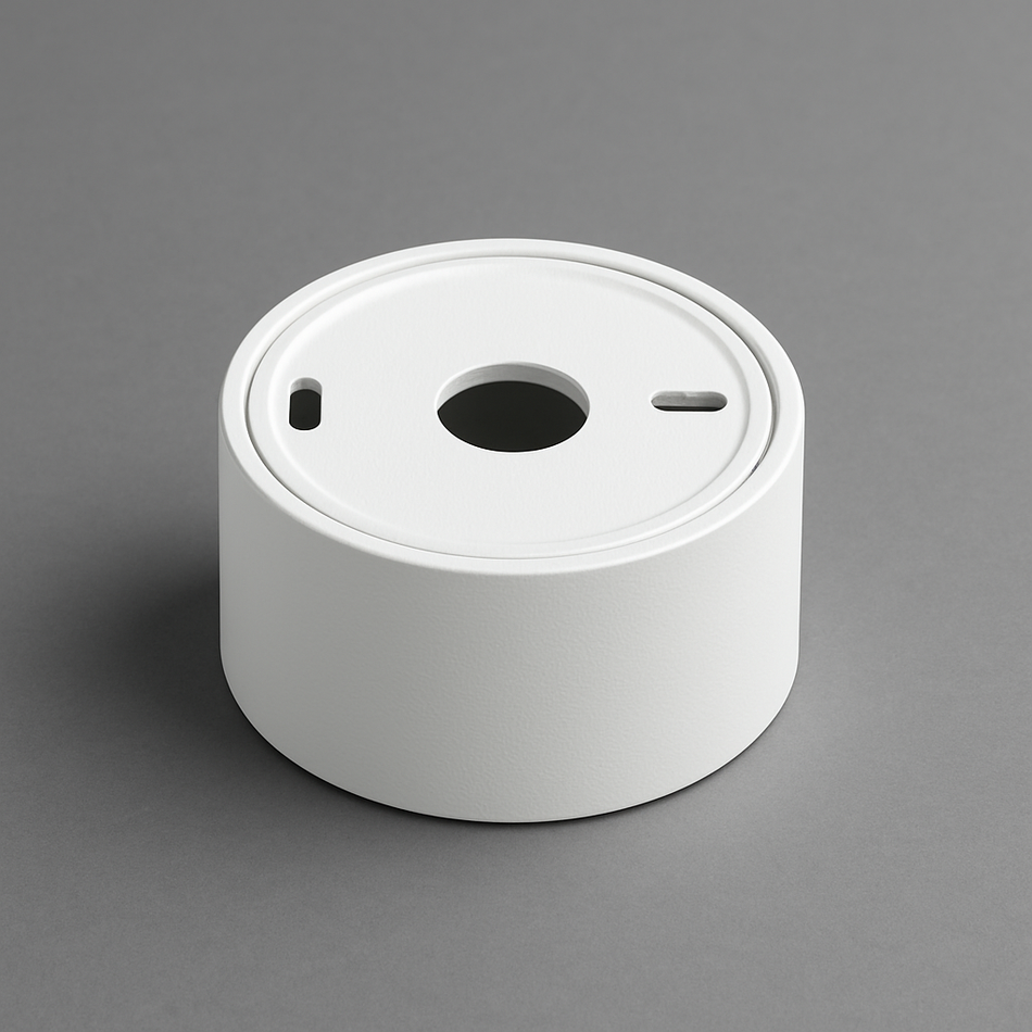 LED Aufbaustrahler Flach für Badezimmer  MILANO SMALL | Rund - Weiß-Matt | inkl. LED Modul 5W Neutralweiß Extra-flach | IP44 | 230V | Aluminium