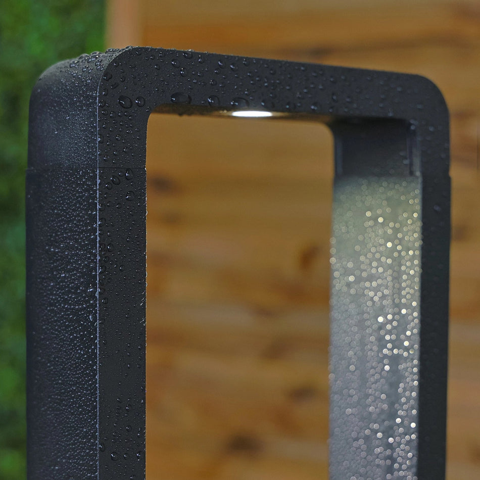 LED Pollerleuchte Gartenleuchte Schwarz  – Außenstehleuchte 10W, 60cm / 80cm 230V