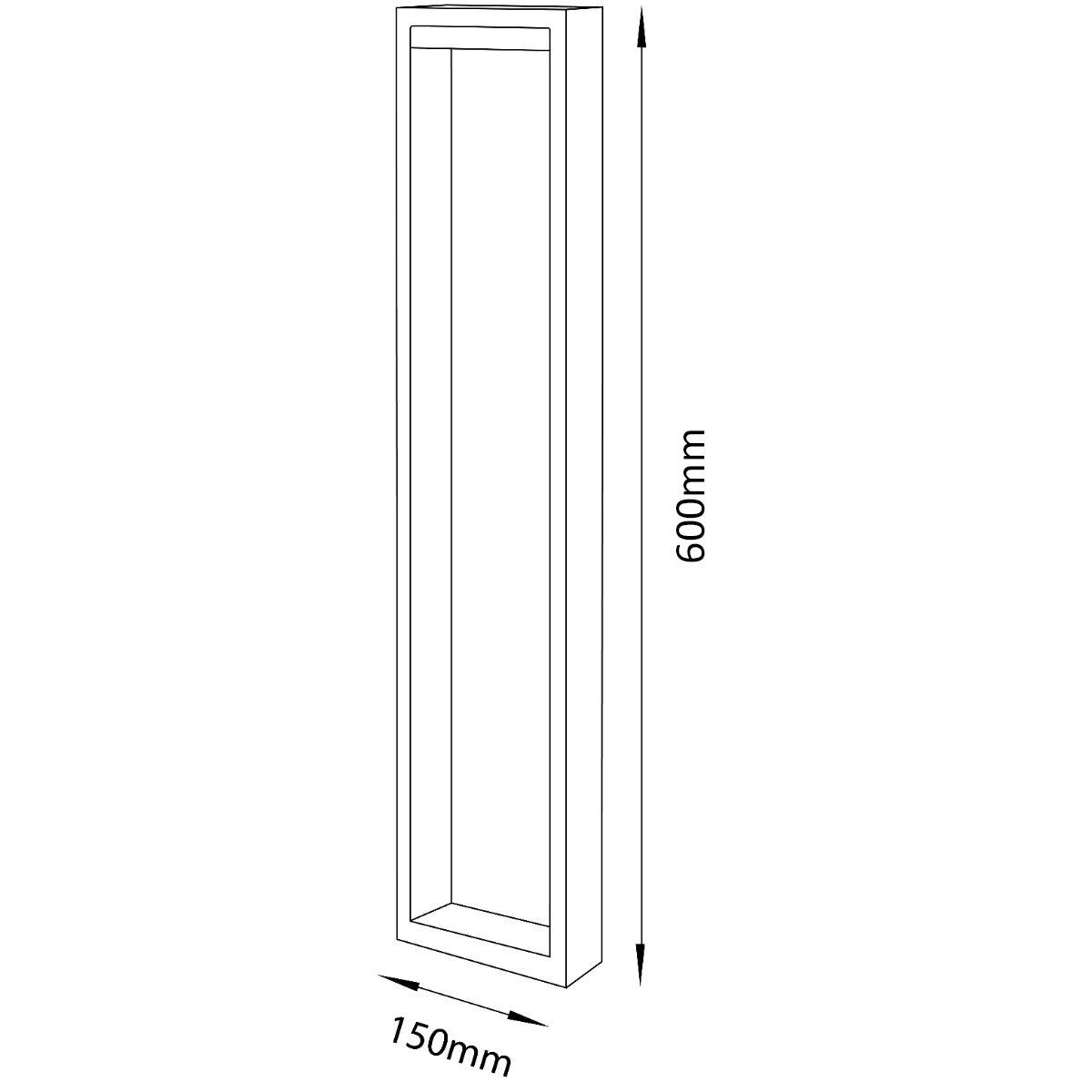 Borne d'éclairage LED de jardin HOSTA - lampadaire extérieur 10W, 60cm ou 80cm 230V