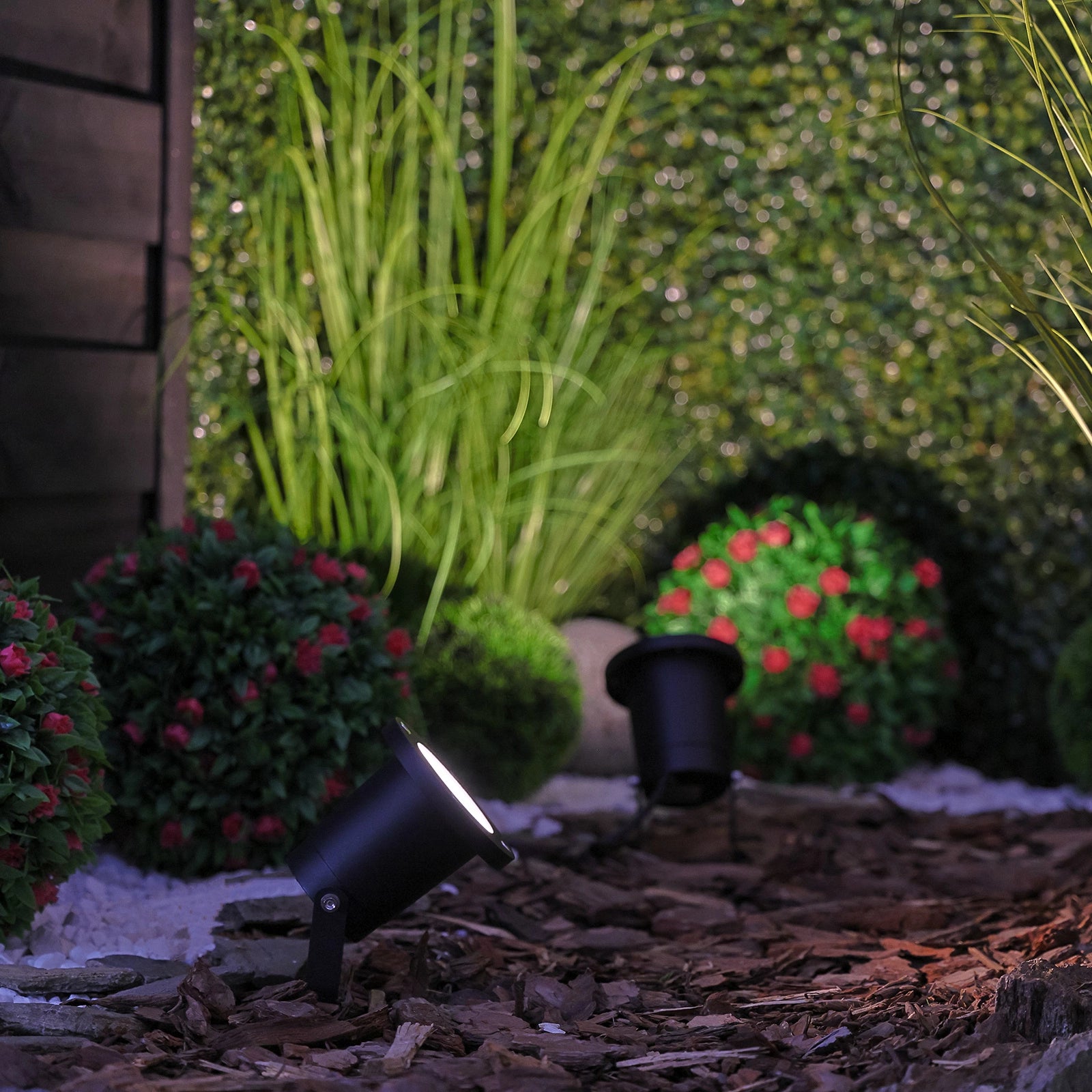 Gartenleuchte HORTI – LED GU10, IP65 Wasserdicht, Schwarz, mit 25 cm Kabel, mit Erdspieß