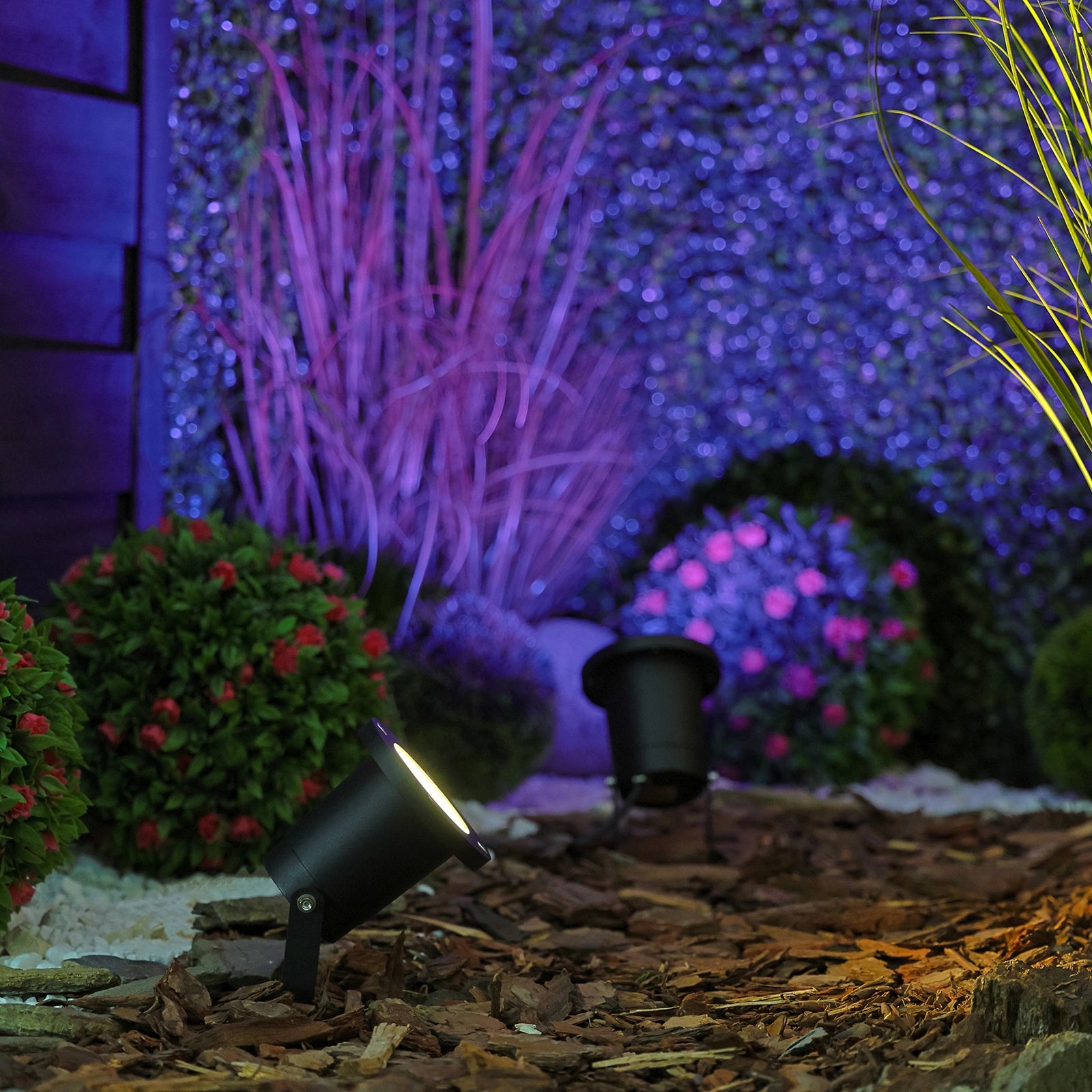 Gartenleuchte HORTI – LED GU10, IP65 Wasserdicht, Schwarz, mit 25 cm Kabel, mit Erdspieß