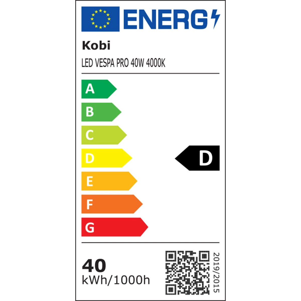 LED Straßen- & Parkplatzleuchte VESPA 40W 5600lm 4000K | Außenlampe – KOBI