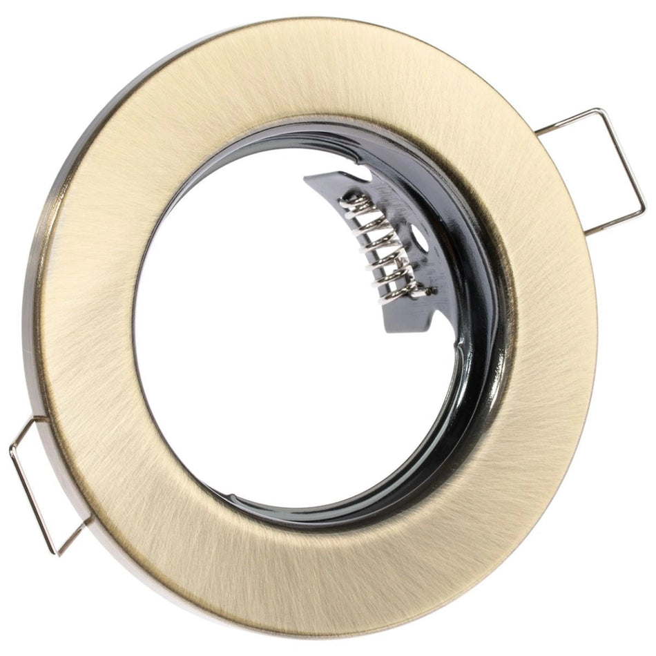 Runder Einbaustrahler Decoro starr | Matt-Messing | inkl. GU10 Fassung 230V