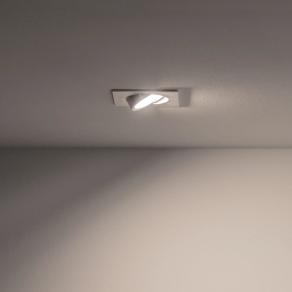 Lumiled TRIAM Einbaustrahler eckig schwenkbar Silber IP20 | LEDOPRMIA824