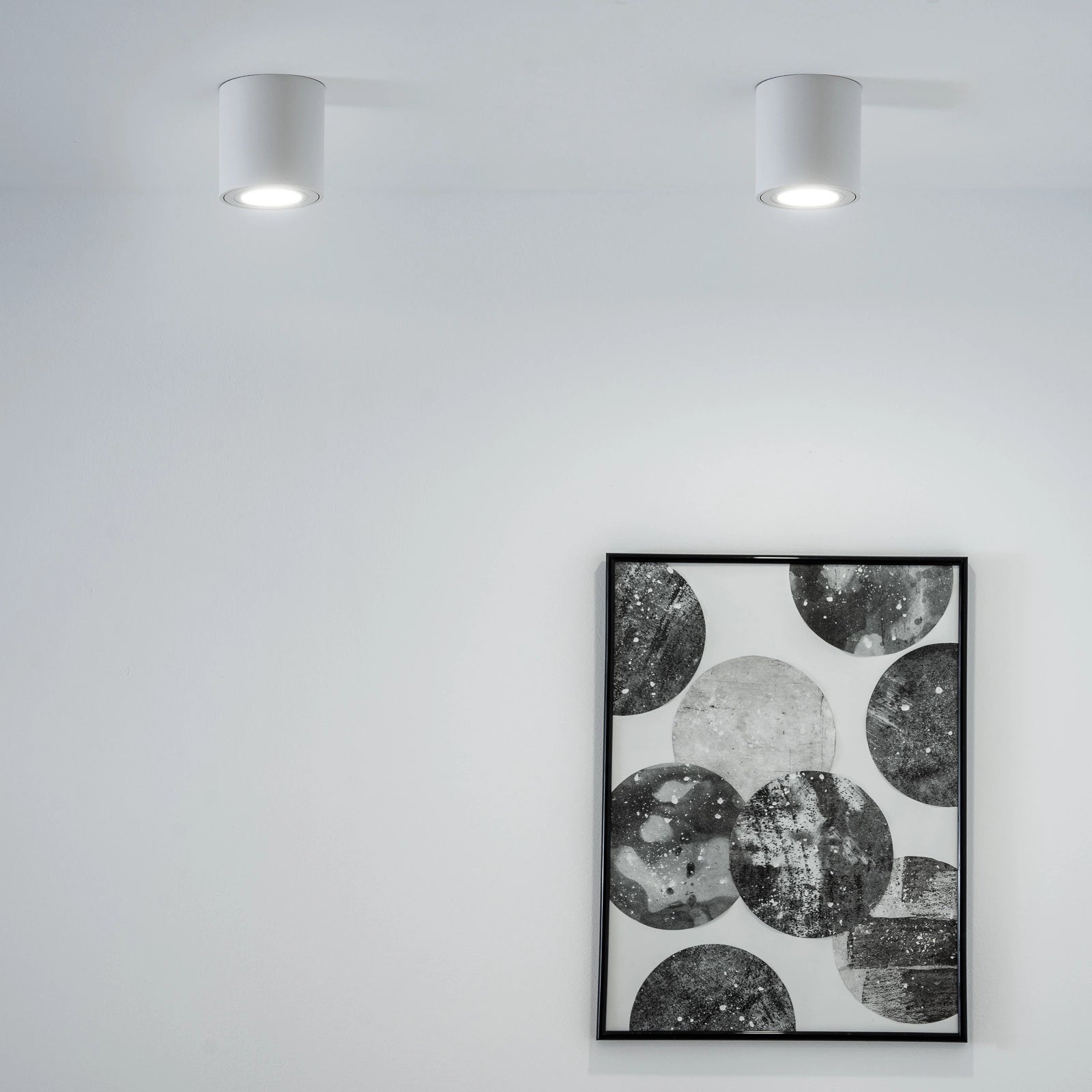 LED Aufbauleuchte für Innen und Außen | Badezimmer | Milano IP44 | Rund | Weiß Matt | GU10 | 230V