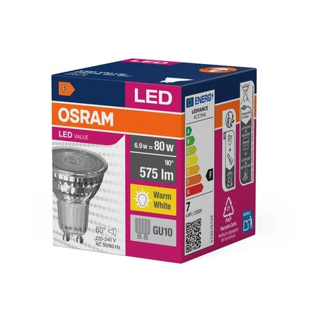 OSRAM LED Leuchtmittel GU10 6,9W = 80W 575lm 3000-4000K 60° Value