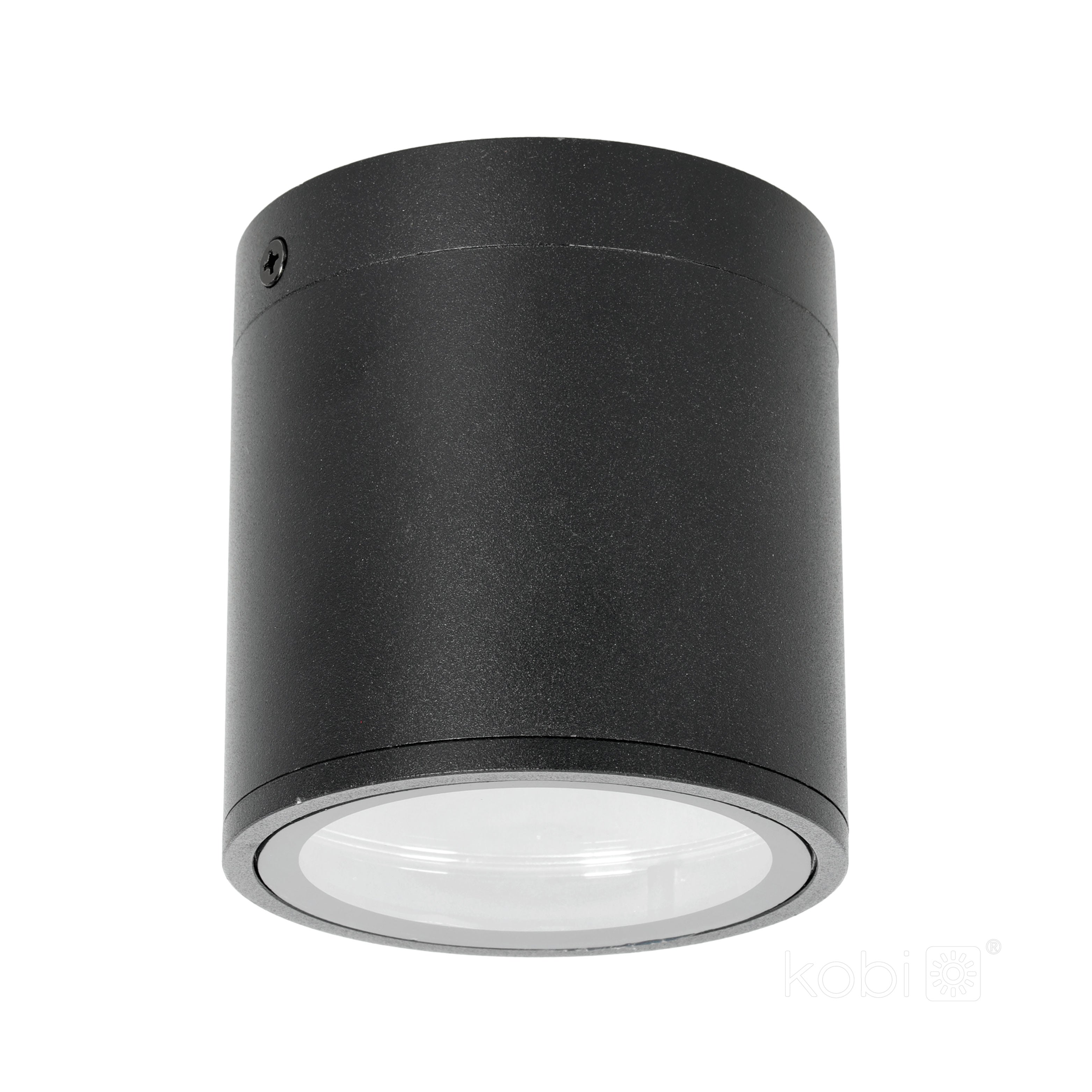 Outdoor ceiling lamp VANTAA-R QUAZAR 18 Surface-mounted spotlight in aluminum and glass Round IP44 GU10 230V