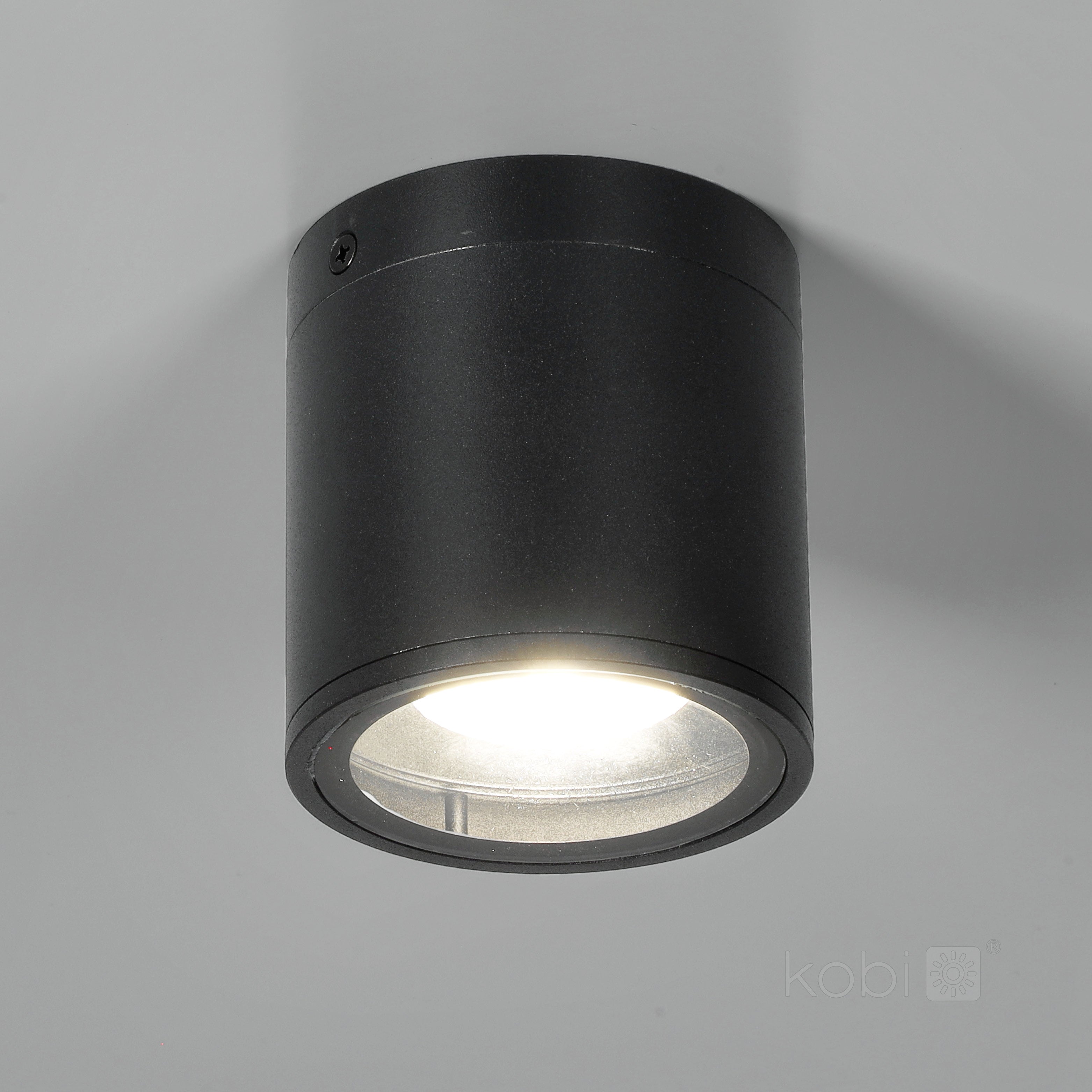 Outdoor ceiling lamp VANTAA-R QUAZAR 18 Surface-mounted spotlight in aluminum and glass Round IP44 GU10 230V