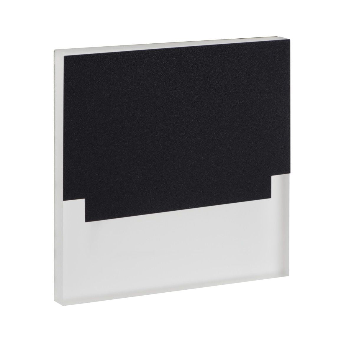 LED recessed stair light, black, square, warm white / neutral white, 0.8W / IP20 / 12V DC 