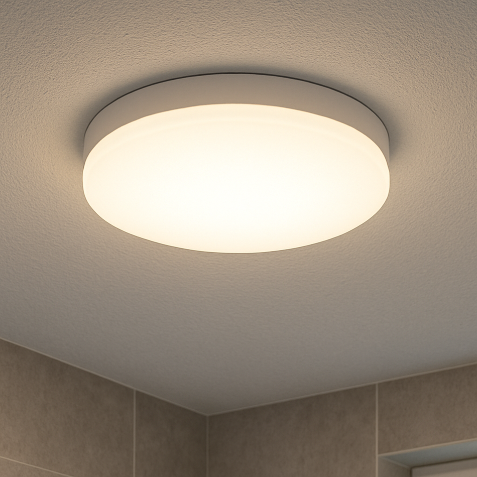 Deckenleuchte für Innen & Außen Rund Weiß mit Bewegungssensor 24W Neutralweiß IP54 230V